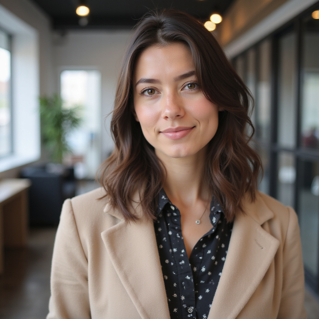 Klientka salonu kosmetycznego rezerwująca termin online z obsługą klienta AI