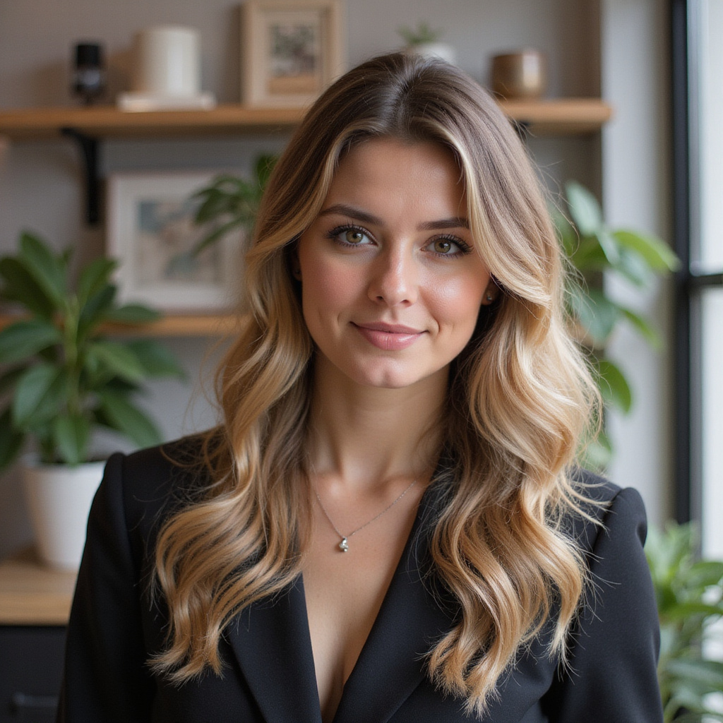 Zadowolona klientka w salonie beauty po udanej wizycie, podkreślająca korzyści z efektywnego marketingu