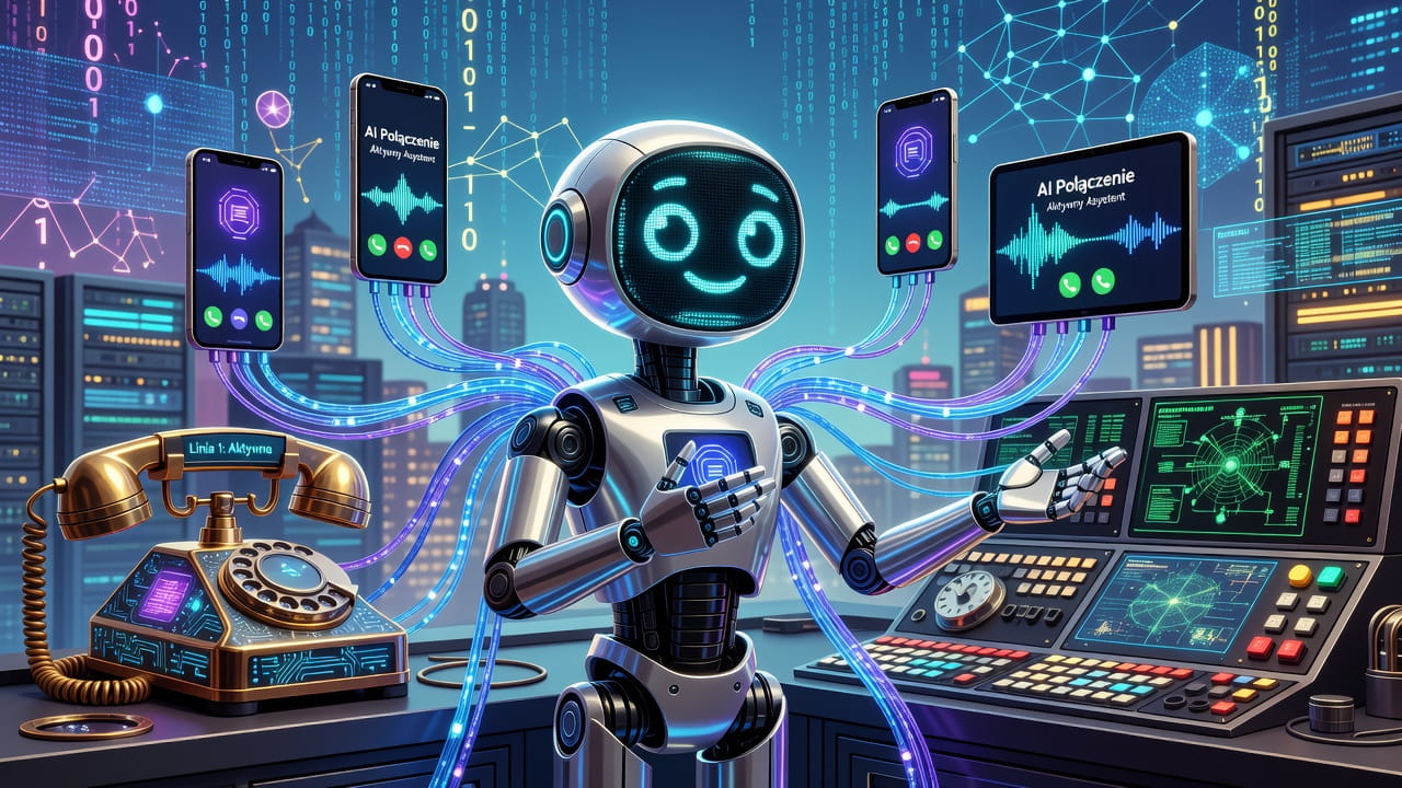 Telefoniczna asystentka AI w nowocześnie zarządzanej firmie